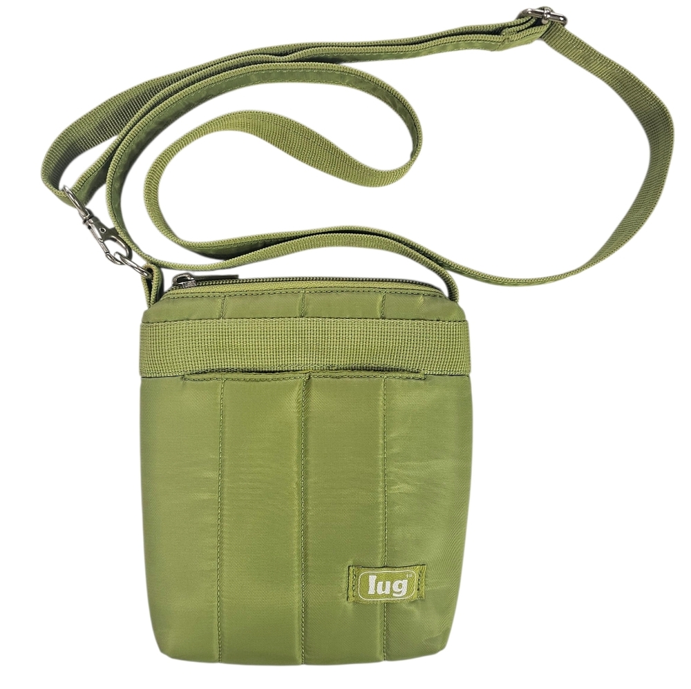 LUG "Little Puffer" Compact Crossbody Travel Bag, Green Apple